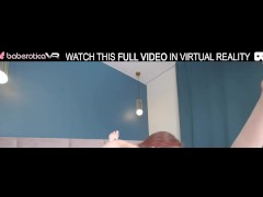 Solo naughty girl Emma Fantazy and lesbian lovers Julia Maze masturbate at home in VR.