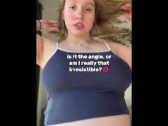 bbw jumping and shaking big melons