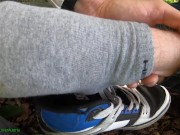Take off Friends shoes and socks