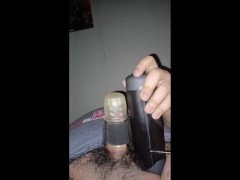 the handy is milking me