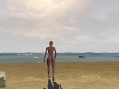 GTA 5: Naked Tracey De Santa on Vespucci Beach – Oral Sex & Masturbation!  #GTA5