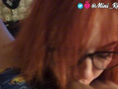 Didn’t Have Time to Put Away Gamepad, as Redhead Pounced to Suck