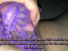 Man masturbates in his favorite male g-string and cums through the fabric - Cum in panties ASMR