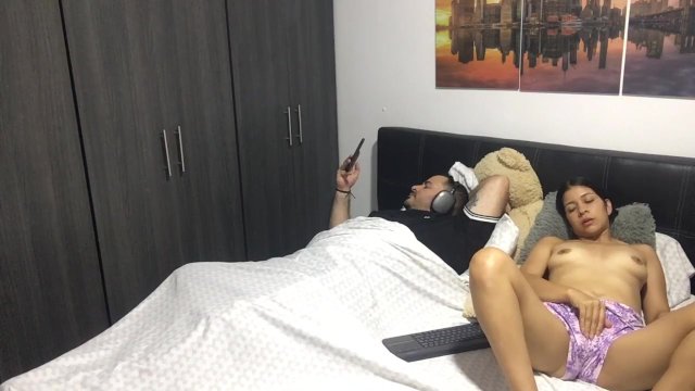 I finger my pussy in front of my stepfather.