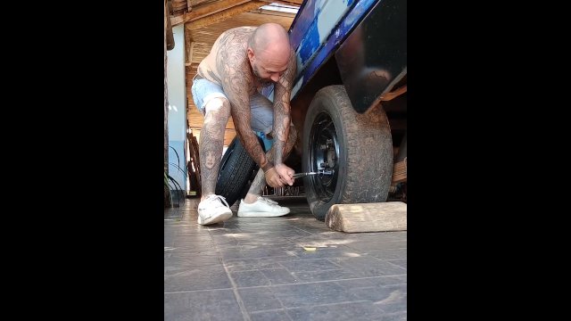 Cambiando la goma