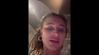 big breasts under the shower