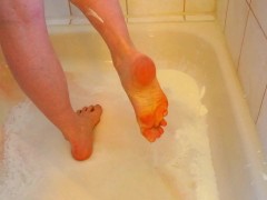 Whipped Cream Stomping! 😈 Foot Wash