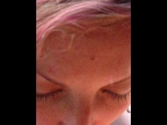 Dick slapping my sexy tattooed girlfriend after deepthroat