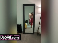 Lelu Love Nude Mirror Vlog: Car-Wash Boob Flash, Bikini & Rhinestone Heels Show, Red-Nail Foot Tease