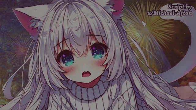 Neko namorada com medo de fogos de artifício ASMR papel jogar Hentai