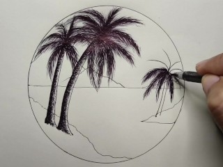 Круговой пейзаж в Scribble Art