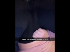 Letting a fan control my bladder on Snapchat till I piss my tight black leggings