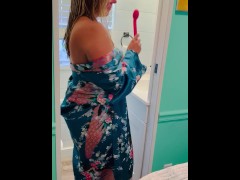 Help me get my pussy wet and I want you’re cum all over my big tits