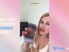 A cock-hungry Russian milf did a dick rating for a fan