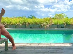 Tanned Temptation: Seduced, Carried & Filled in Bright Poolside Sunlight 🤫☀️💦 - Screenshot 10 of 16 - Tanned Blonde