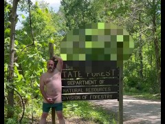 Public masturbation at entrance to state forest