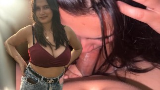 primer plano mamada con denaty