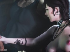 [Rouse3D] Fortnite Gothic Cosplay – Phaedra Gives a Public Handjob (3D POV Animation)