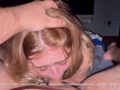 My hot stepsister gave me a DEEP THROAT and asked for a CREAMPIE "I want to feel you cum in me"