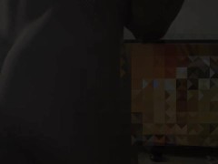 I get horny watching a porn video and end up with a big cum on my hard Sixpack