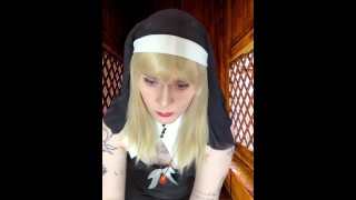 Sins of the sissy: Naughty Nun Confesses... Then Swallows His Holy Spirit