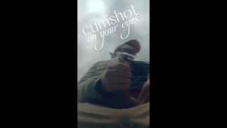 [Pov] Cumshot on eyes. Powerful orgasm with body shaking and convulsions in the open air