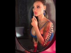 Night Monika Fox In Blue Near The Net - Screenshot 14 of 16 - No Nudity