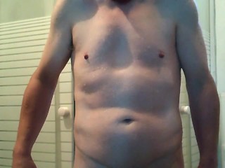 My Body under the Shower (20) with one Testicle
