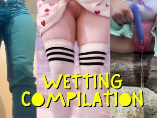 Wetting compilation! Desperate pee, omorashi girl plus NEW clips!