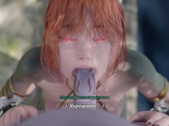 red haired snake demon swallows cock as her dinner - Screenshot 16 of 16 - Finger Licking