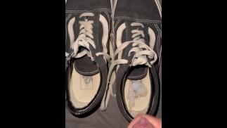 Cumshot into worn vans