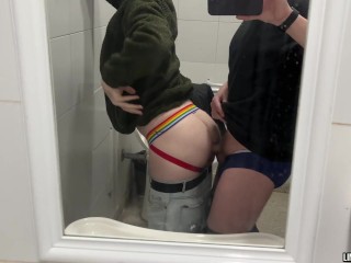Used in a Public Toilet like a Fucktoy