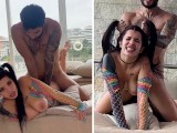 Fuck me Harder, Daddy! Petite Submissive Slut with Big Tits gets really Rough Sex and a Creampie