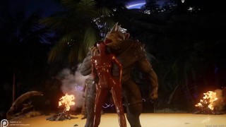 Wild Life Beach Village Leader Fuck Hot Ebony in the Night Party