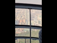 Mixing inflatable balloons outdoors (full video on C4S / MV / OF / Membersite)