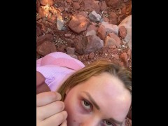 Busty Blonde Mia Malkova Sucks Big Cock Outdoors