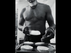 Naked trumpeter cooking for two. What should I make for us?