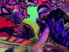 Jerked Off A Big Cock In A Trippy Place - Screenshot 14 of 16 - Handjob