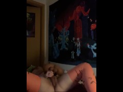Pale Goth Milf Nymeria Malfoy fucks and teases her pussy with toys until she cums screaming 🖤