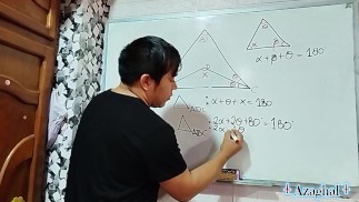 38 Geometria Matematyka seksualna Oblicz wartość kątów X Trójkątów