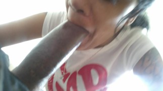 POV SUCKING BLACK COCK SPITTING SLOPPY TOPPY BLOWJOB