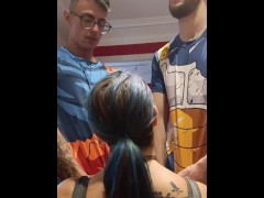 NENAMALA le saca la leche a GOKU/SLYXXofficial y VEGETA/PELACONBARBA. Video en mi canal
