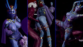 The she-devil Mizara Fucks in a nightclub with a Demon.