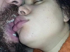 Kinky kiss between couple, he really loves her giant lips,he licks she🫦💦😋🤤😘😙