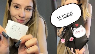 Small schoolgirl takes off and shows her yummy panties | Flavorful panty fetish
