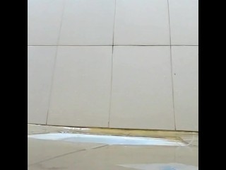 Cute girl pissing in public toilet — Full Scene — Start the Full Video