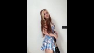 egirl teases with her short dress