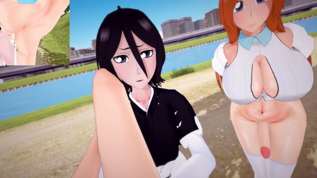 Bleach Futas Rukia and Orihime male taker pov