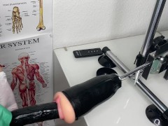 POV Fuck Machine fucks Strap On