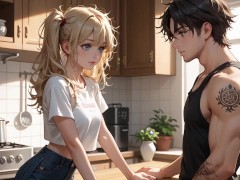 Step Sister Seduces Step Brother in the Kitchen (Voiceover Visual Novel)